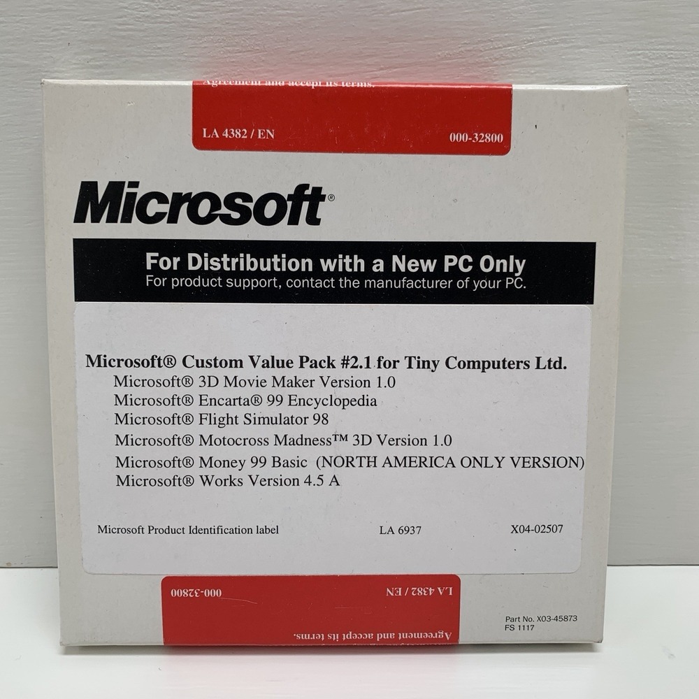 Microsoft Works 4.5 Encarta 99,  Money, Flight Simulator, Motocross, Bundle NEW